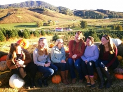 IOHRM students at a pumpkin patch