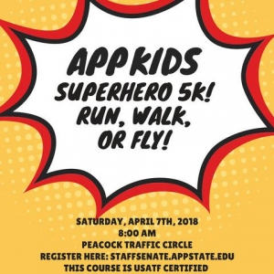 App Kids Superhero 5k flyer